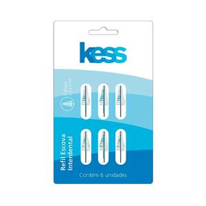 Refil Escova Interdental Cilindrico 6 Unidades Kess Refil Escova Interdental Cilindrico 6 Unidades Kess