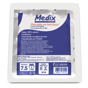 Luva Latex Esteril Medix 7,5 CREME 