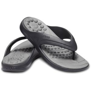 Sandalia Crocs Reviva Flip 205545 Masculino 42 PRETO/CINZA BLACK/SLATE GRE