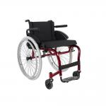 Cadeira Rodas Aluminio Mb4 Monobloco Ortomobil 40X40X40 CEREJA VERNIZ 