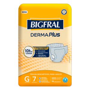 Fralda Bigfral Derma Plus Grande 7 Unidades   