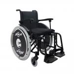 Cadeira De Rodas Aluminio Agile Fat 50cm Preto Jaguaribe